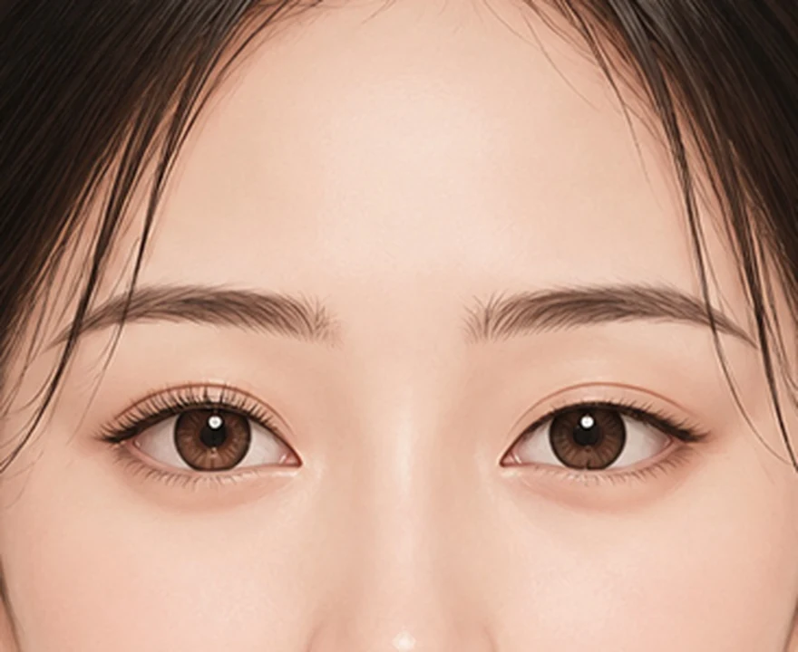 쌍꺼풀이 비대칭인 경우